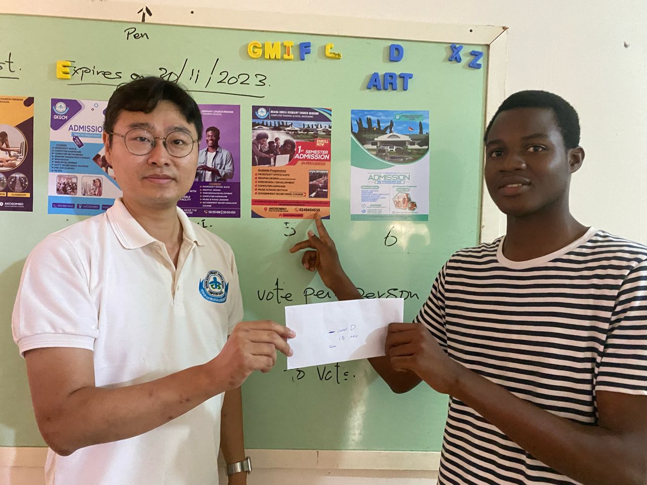 Director, Rev. Daniel Cho, Recognizes Achievements of Graphic Design Students